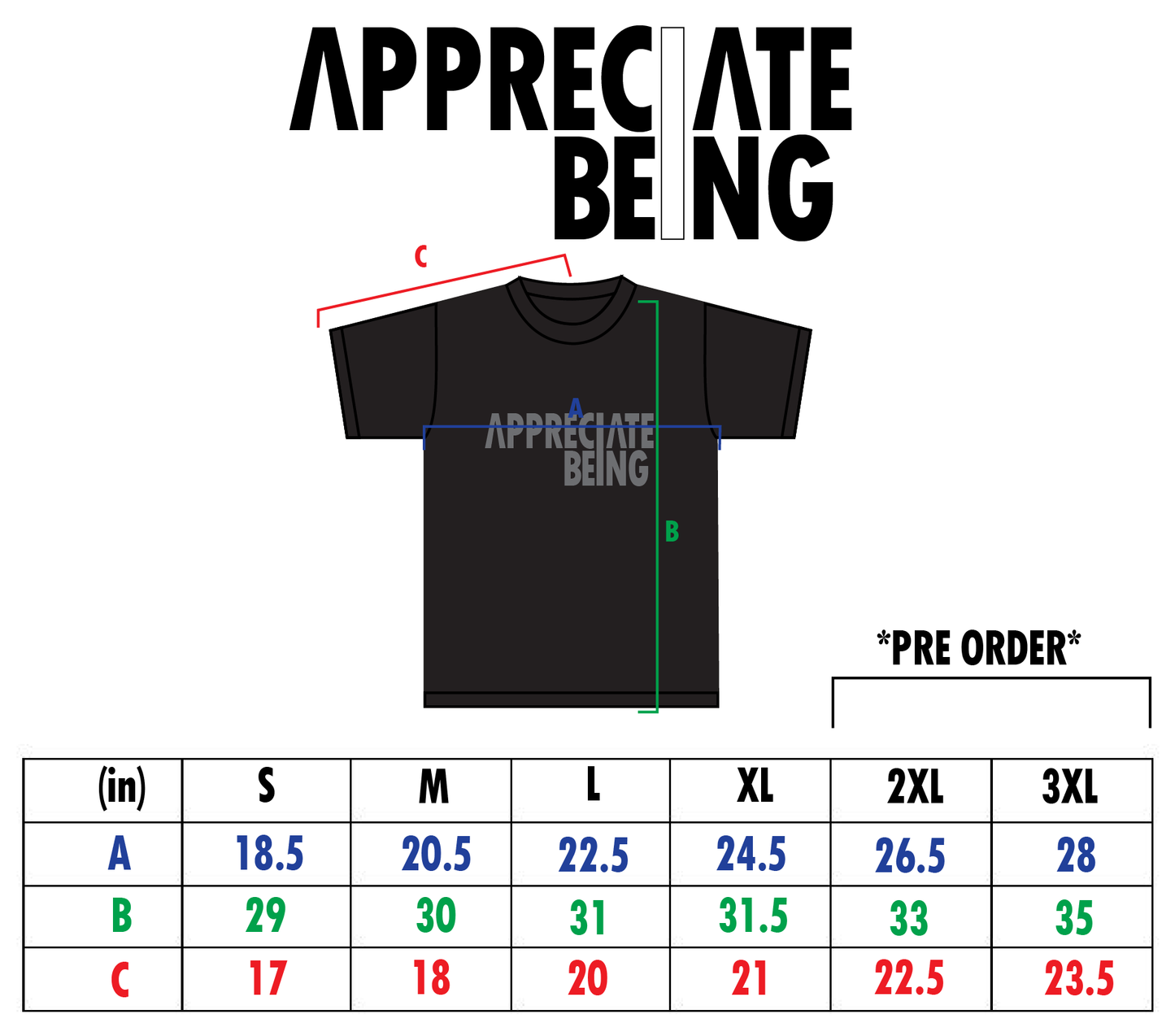 Appreciate Being Tee (Black)